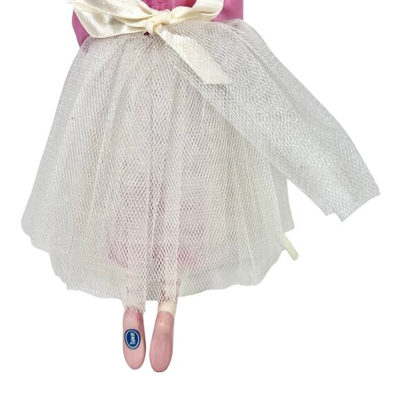 Vintage Porcelain Ballerina Doll 9" Christmas Ornament Tulle Hanging Taiwan - Picture 6 of 8